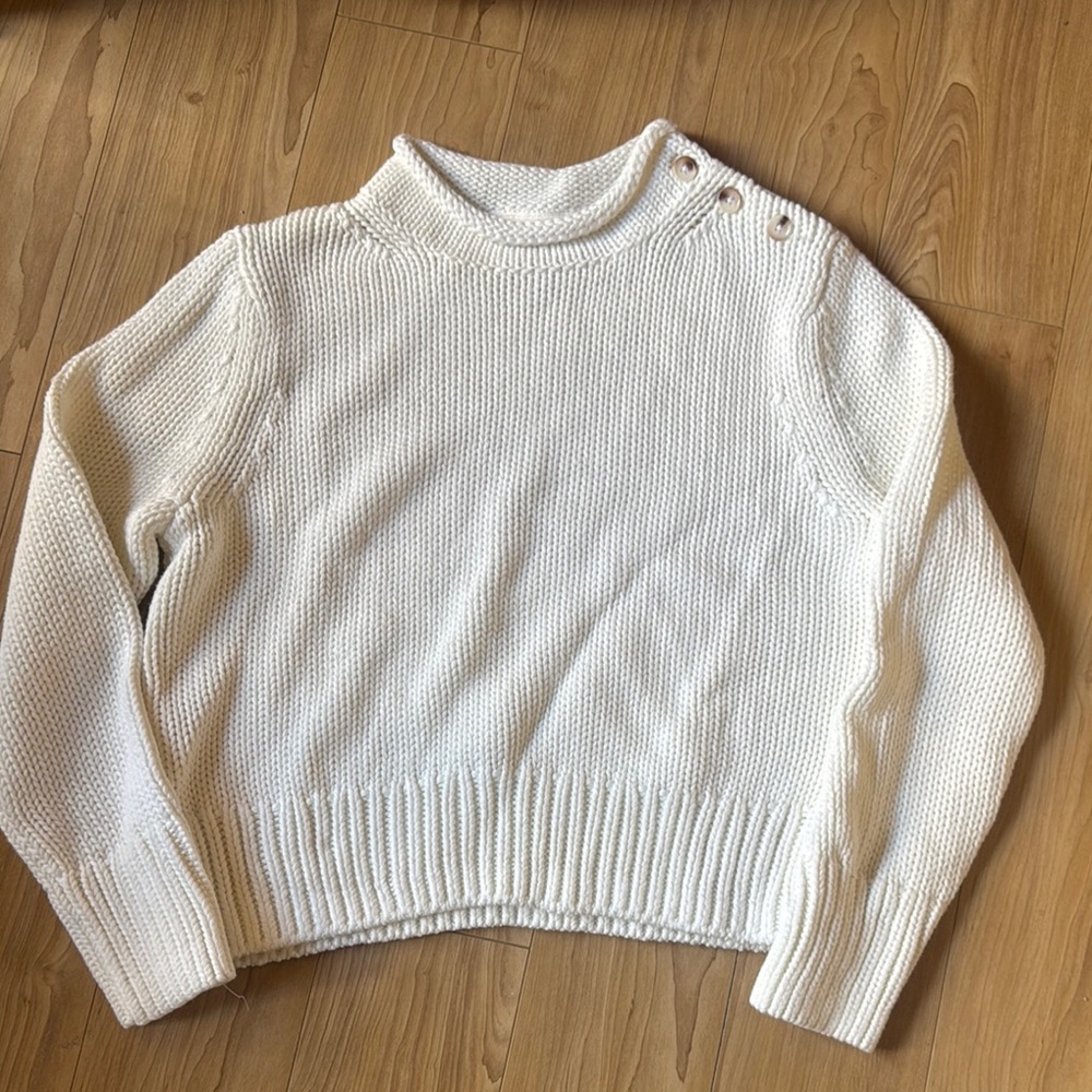 Jane Cotton Sweater in Ivory